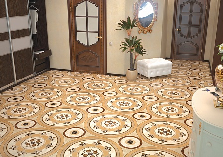 733562 Фонтана Роза (Fontana Roza) матовый керамогранит 45х45, Pieza ROSA