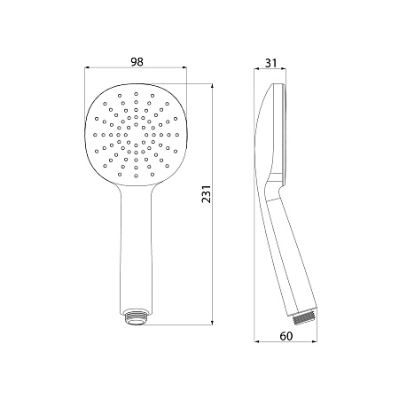 OPH1F98i18 Optima Home лейка для душа, Iddis