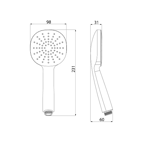 OPH1F98i18 Optima Home лейка для душа, Iddis