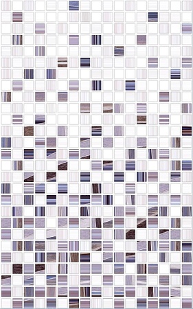 122880 Мозайка нео фиолетовая глянцевая мозаика 25х40, Pieza ROSA