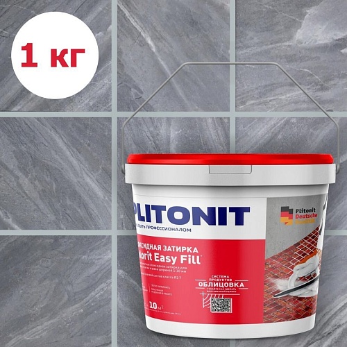 Затирка эпоксидная Colorit EasyFill серебристо-серый 1 керамогранит, Плитонит