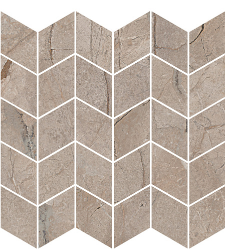 Декор KMD2MSM014BR Ифран мозаичный бежевый светлый глянцевый обрезной 30x31,2x0,9, Kerama Marazzi (Керама Марацци)