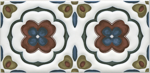 Декор STG\B617\16000 Клемансо орнамент матовый 7,4x15x0,69, Kerama Marazzi (Керама Марацци)