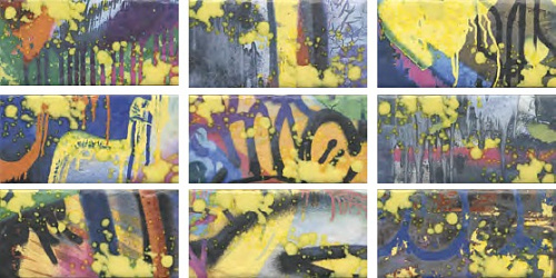 Панно OS\A58\9x\19060 Граффити матовый (из 9 ч. разм. 9,9x20) 89,1x20x0,8, Kerama Marazzi (Керама Марацци)