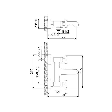 ACRSB02i02WA Acros смеситель для ванны, Iddis