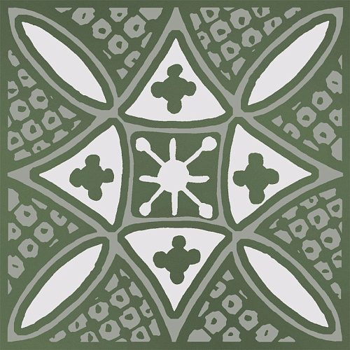 Декор KMD3STA019GN Бахия 2 зелёный глянцевый 9,8x9,8x0,7, Kerama Marazzi (Керама Марацци)