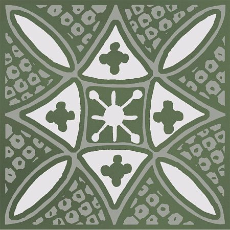 Декор KMD3STA019GN Бахия 2 зелёный глянцевый 9,8x9,8x0,7, Kerama Marazzi (Керама Марацци)