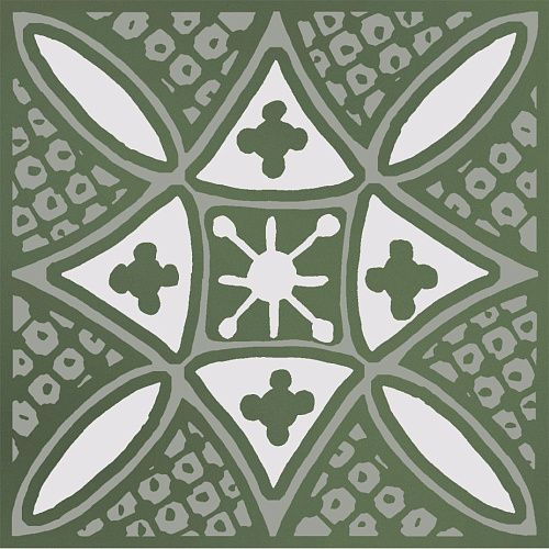 Декор KMD3STA019GN Бахия 2 зелёный глянцевый 9,8x9,8x0,7, Kerama Marazzi (Керама Марацци)