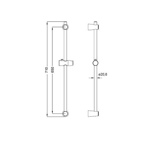 A31552 Shower Bar Стойка д/душа 710мм, Iddis