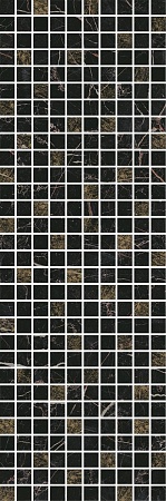 MM12111 Астория черный мозаичн. декор 25х75, Керама Марацци