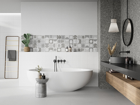 10100001540 Lane (Лейн) grey wall 02 плитка для стен 25х60, Gracia Ceramica