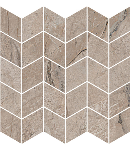Декор KMD2MSM014BR Ифран мозаичный бежевый светлый глянцевый обрезной 30x31,2x0,9, Kerama Marazzi (Керама Марацци)