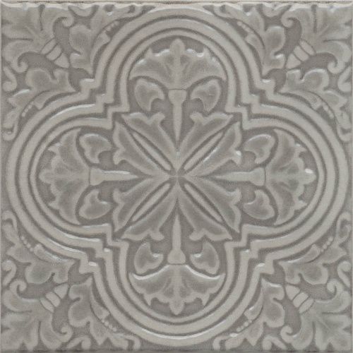 Декор KMD3STA006BN Фес серый глянцевый 15x15x0,77, Kerama Marazzi (Керама Марацци)