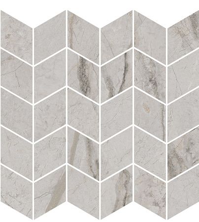 Декор KMD2MSM007BR Ифран мозаичный серый светлый глянцевый обрезной 30x31,2x0,9, Kerama Marazzi (Керама Марацци)