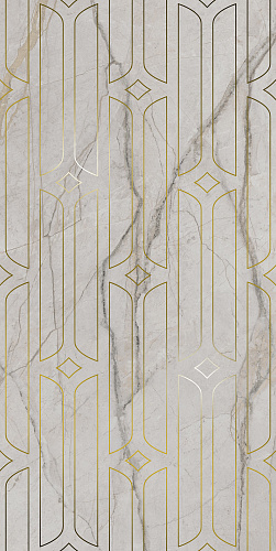 Декор KMD3STA029BR Ифран серый светлый глянцевый обрезной 60x119,5x0,9, Kerama Marazzi (Керама Марацци)