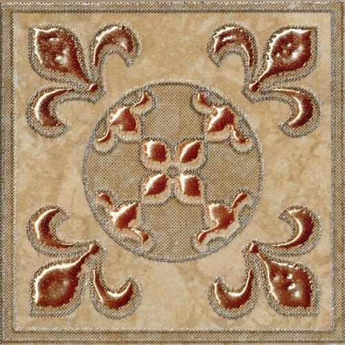 761561 Коста (Kosta) глянцевый декор д/пола 7,2х7,2, Pieza ROSA