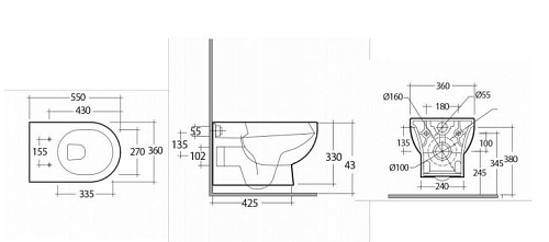 BG.Pro.wc.02 Унитаз BUONGIORNO PRO подвесной, белый глянцевый , Kerama Marazzi