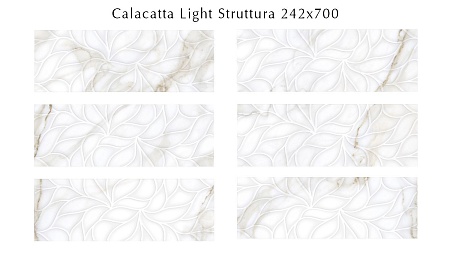 506901101 Calacatta (Калакáтта) Light Struttura плитка для стен 24,2х70, Eletto (Azori)