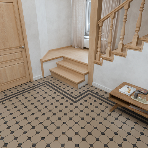 Коллекция метлахской плитки Петергоф кофе с молоком 29,2х29,2, Keramark (Керамарк)