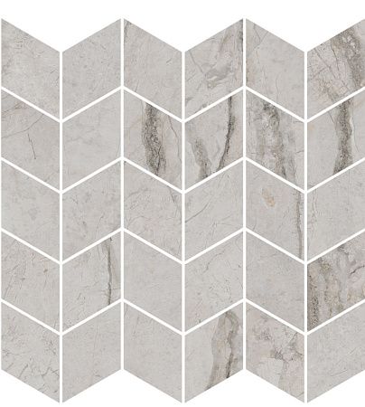 Декор KMD2MSM007BR Ифран мозаичный серый светлый глянцевый обрезной 30x31,2x0,9, Kerama Marazzi (Керама Марацци)