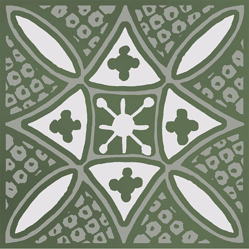 Декор KMD3STA019GN Бахия 2 зелёный глянцевый 9,8x9,8x0,7, Kerama Marazzi (Керама Марацци)