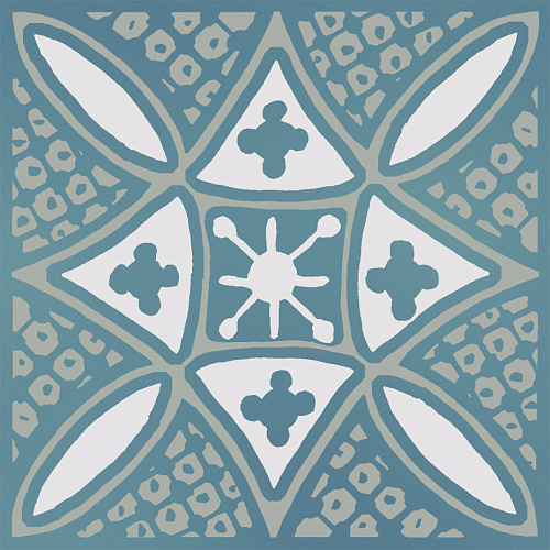 Декор KMD3STA020GN Бахия 2 бирюзовый глянцевый 9,8x9,8x0,7, Kerama Marazzi (Керама Марацци)