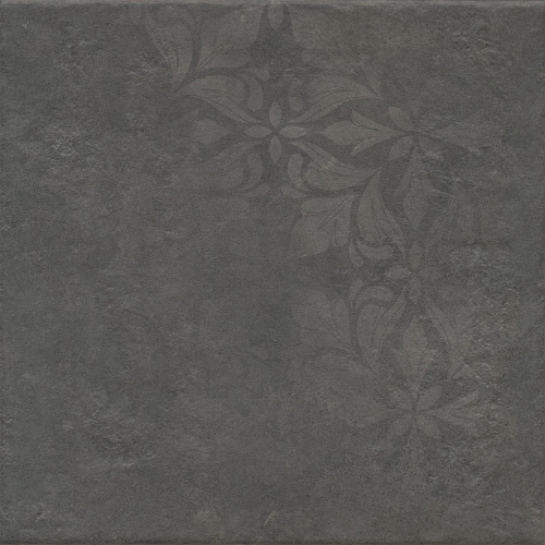 Керамогранит KM4040G0091N Хадду серый тёмный матовый декорированный 40,2x40,2x0,8, Kerama Marazzi (Керама Марацци)