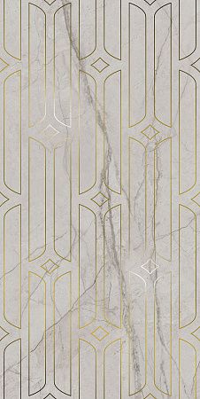 Декор KMD3STA029BR Ифран серый светлый глянцевый обрезной 60x119,5x0,9, Kerama Marazzi (Керама Марацци)