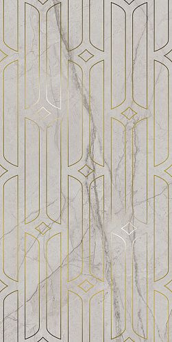 Декор KMD3STA029BR Ифран серый светлый глянцевый обрезной 60x119,5x0,9, Kerama Marazzi (Керама Марацци)