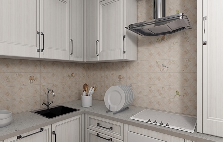 150866 Жардино (Zhardino) матовая плитка для стен 40х15, Pieza ROSA