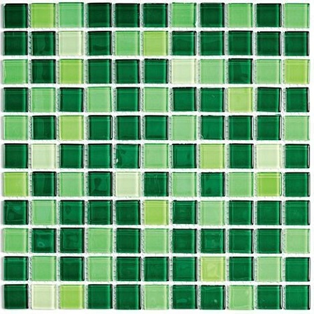 Jump Green №1(dark) растяжка из стеклянной мозаики 30х30, Bonaparte (Бонапарт)