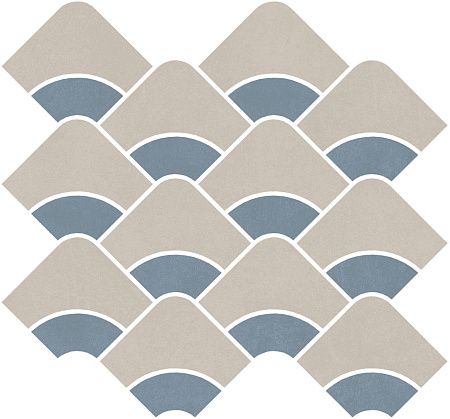 Декор KMD2HID005BR Таделакт наборный серый светлый, синий светлый матовый обрезной 30x28x0,9, Kerama Marazzi (Керама Марацци)