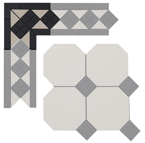 Угловой элемент метлахской плитки Петергоф кофе с молоком (005/013) 23,4х23,4х15,8, Keramark (Керамарк)