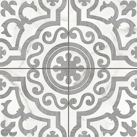 A16010 Siena белый узоры рельеф керамогранит 42х42, Cersanit