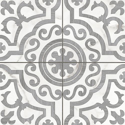 A16010 Siena белый узоры рельеф керамогранит 42х42, Cersanit