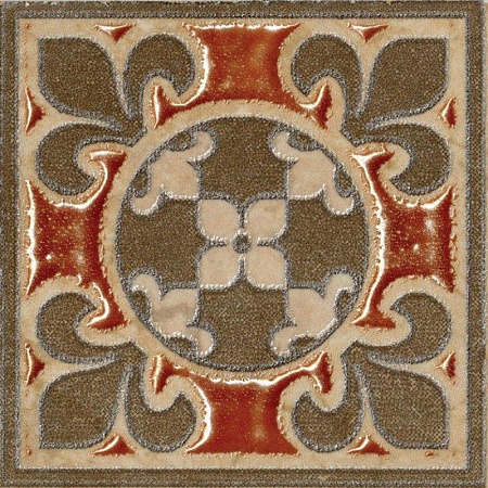 761561 Коста (Kosta) глянцевый декор д/пола 7,2х7,2, Pieza ROSA