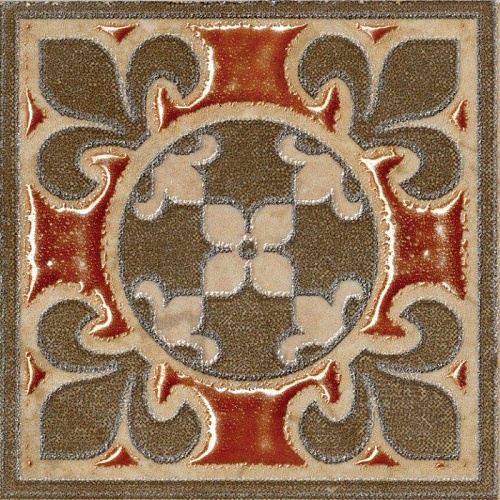 761561 Коста (Kosta) глянцевый декор д/пола 7,2х7,2, Pieza ROSA