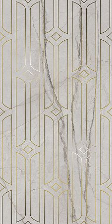 Декор KMD3STA029BR Ифран серый светлый глянцевый обрезной 60x119,5x0,9, Kerama Marazzi (Керама Марацци)