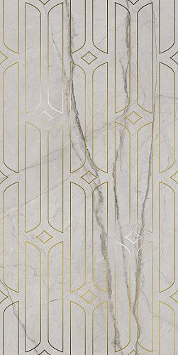 Декор KMD3STA029BR Ифран серый светлый глянцевый обрезной 60x119,5x0,9, Kerama Marazzi (Керама Марацци)