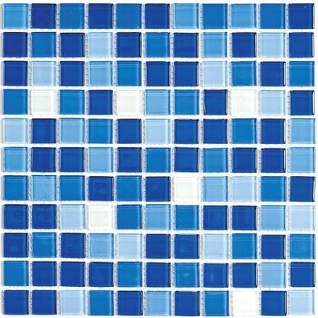 Jump Blue №2 растяжка из стеклянной мозаики 30х30, Bonaparte (Бонапарт)