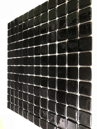 Mono ST 012 чёрный 31х31 (чип 25х25х4) мозаика стеклянная, Antarra