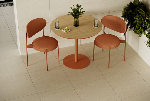 Керамогранит E-5025 Travertine (Травертин) бежевый матовый 60х60, Dako (Дако)