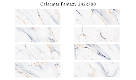 509131101 Calacatta Fantasy (Калакáтта Фэ́нтэзи) плитка для стен 24,2х70, Eletto (Azori)