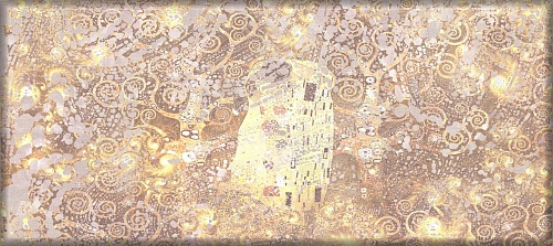 131334 Klimt (Климт) глянцевый декор 20х45, Pieza ROSA