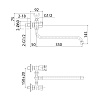 TRISB02M10 Tring смеситель для ванны с длинным изливом, Milardo