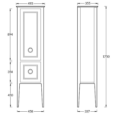 PL.C.175\CAP Пенал PLAZA Classic 175 капучино, Керама Марацци