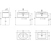 PL.N.80.02/BLK.M Метал.структура PLAZA Next, подвесная 80 см, цв.черный матовый