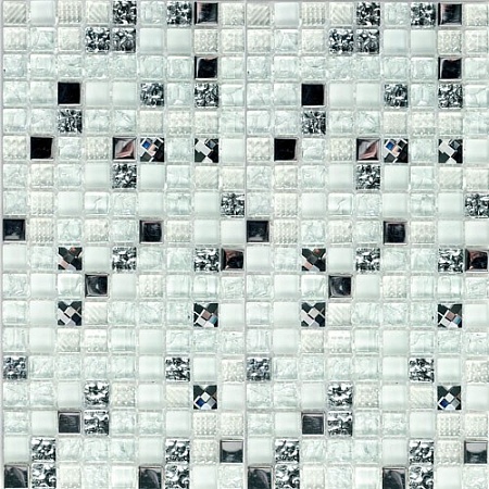 Crystal white мозаика стеклянная 30х30, Bonaparte (Бонапарт)