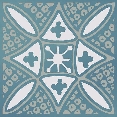 Декор KMD3STA020GN Бахия 2 бирюзовый глянцевый 9,8x9,8x0,7, Kerama Marazzi (Керама Марацци)