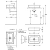 PLR.wb.55 Раковина PLAZA накладная 55, белая глянцевая , Kerama Marazzi